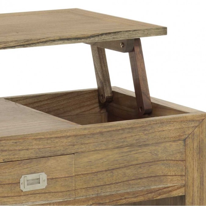 Mesa de centro elevable de estilo colonial 110x55x45-65h Mesa de centro elevable de estilo colonial 110x55x45-65h