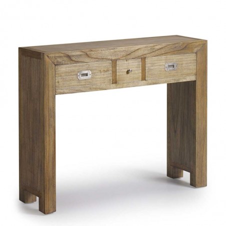 Cosonla de estilo colonial madera mindi 100x30x80h