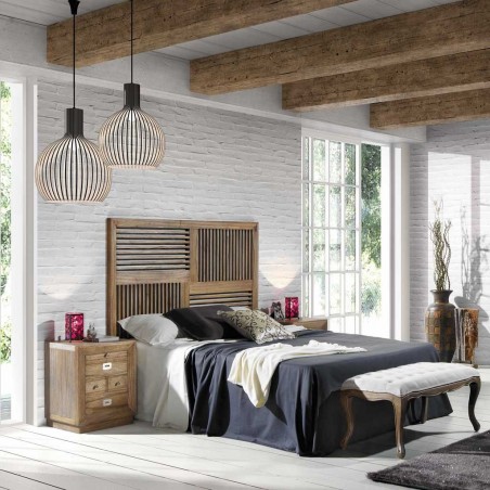 Cabezal madera mindi estilo colonial 165x135cm