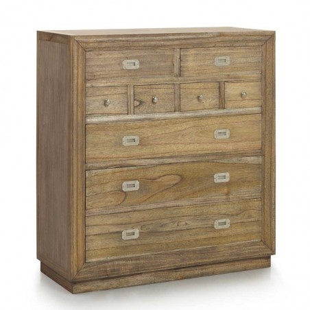 Cómoda de estilo colonial 9 cajones 100x45x110h