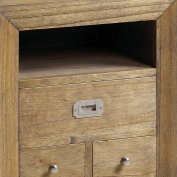 Mesita de noche estilo colonial 3 cajones 50x40x60h 2