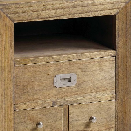 Mesita de noche estilo colonial 3 cajones 50x40x60h