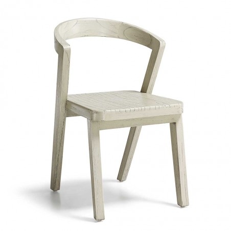 Silla madera maciza estilo rústico vintage 45x50x80h