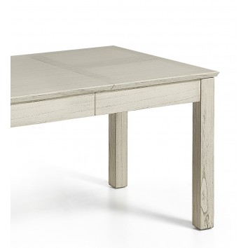 Mesa de comedor extensible estilo rústico 160-220cm x 90cm 2