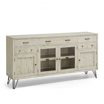 Buffet 7 cajones estilo rústico vintage 100x30x80h