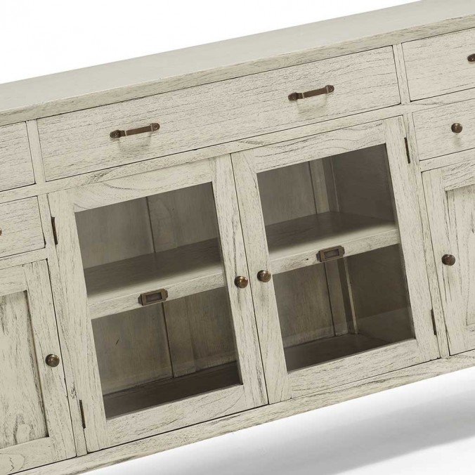 Buffet 7 cajones estilo rústico vintage 100x30x80h