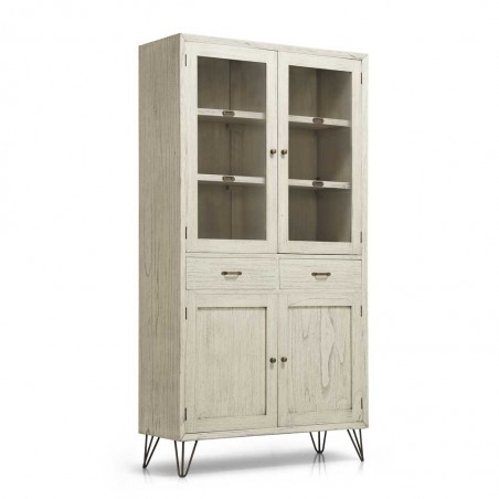 Vitrina de estilo rústico vintage 100x40x190h