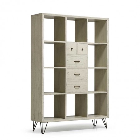 Librería de estilo rústico vintage 115x35x167h