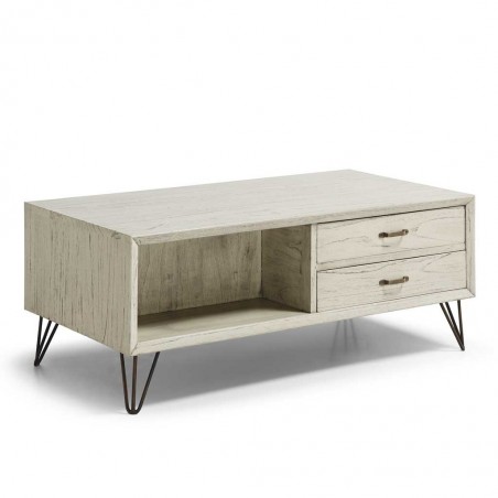 Mesa de centro estilo rústico vintage 115x60x45h