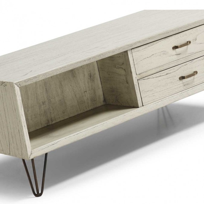 Mesa de centro estilo rústico vintage 115x60x45h