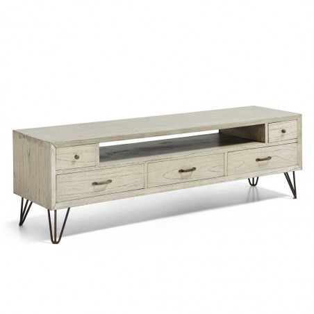 Mueble TV de estilo rústico vintage 150x40x45h