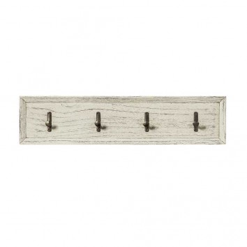 Perchero de pared madera y metal 85x20cm