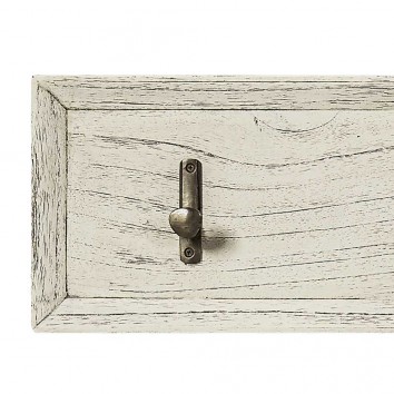 Perchero de pared madera y metal 85x20cm 2