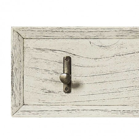 Perchero de pared madera y metal 85x20cm