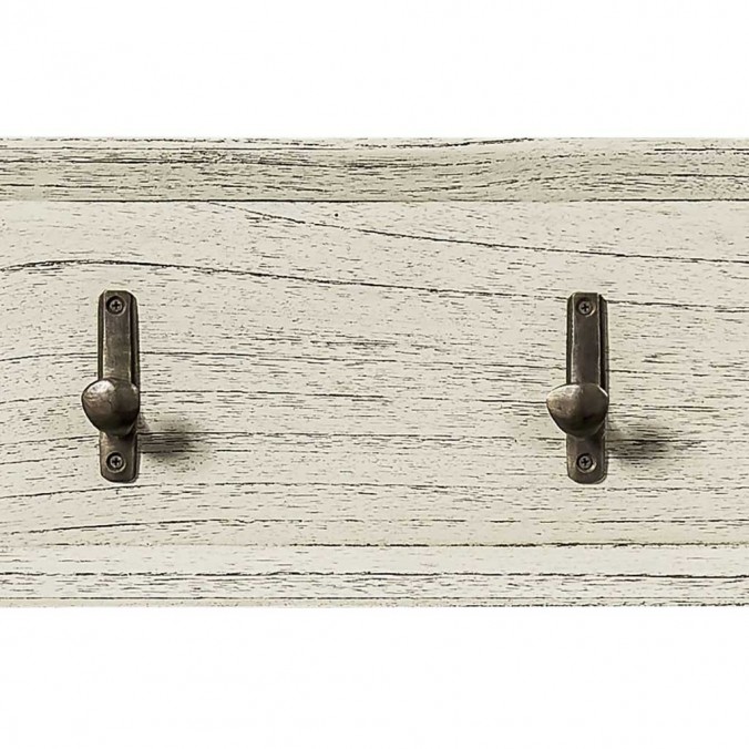 Perchero de pared madera y metal 85x20cm