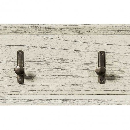 Perchero de pared madera y metal 85x20cm