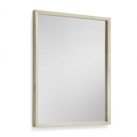 Espejo marco madera mindi tono crudo 80x100cm
