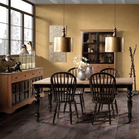 Vitrina de estilo provenzal madera maciza 130x47x215h