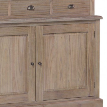 Vitrina de estilo provenzal madera maciza 130x47x215h