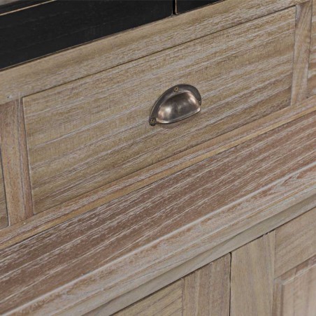 Vitrina de estilo provenzal madera maciza 130x47x215h