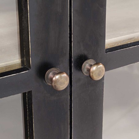 Vitrina de estilo provenzal madera maciza 130x47x215h