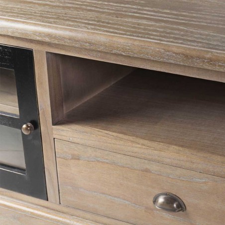 Mueble TV estilo provenzal madera maciza 170x42x50h