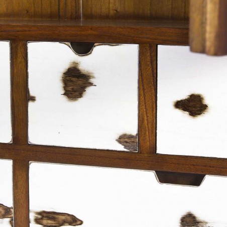 Vitrina 6 cajones de estilo nórdico vintage 110x30x80h