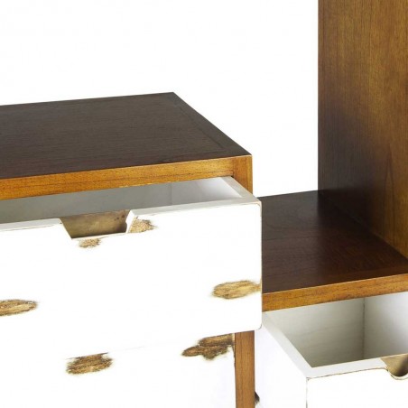 Librería 4 cajones de estilo nórdico vintage 120x35x180h