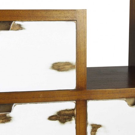 Librería 4 cajones de estilo nórdico vintage 120x35x180h