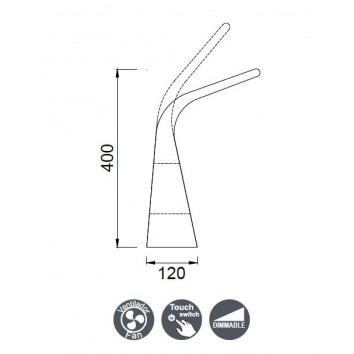 Sobremesa recargable LED 3,2W READING 2