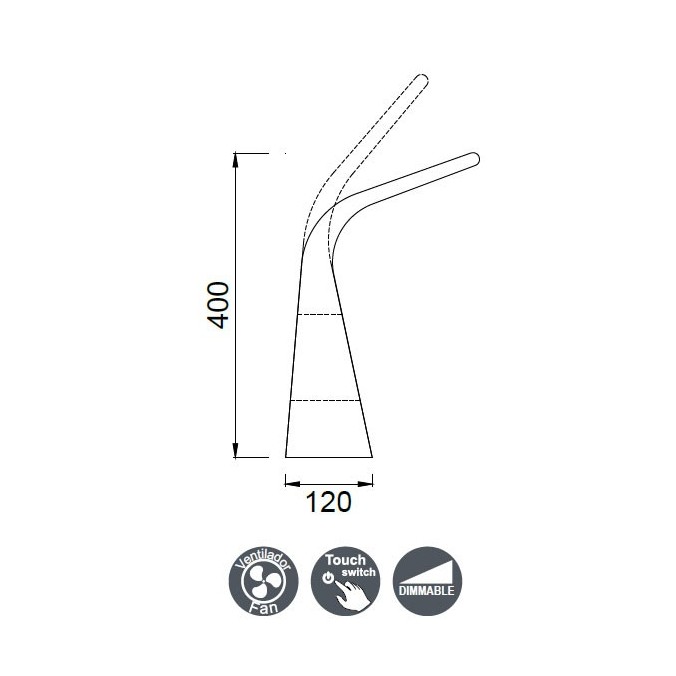 Sobremesa recargable LED 3,2W READING