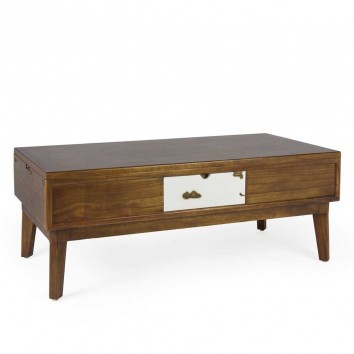 Mesa de centro elevable estilo nórdico vintage 115x60x45-65h 2