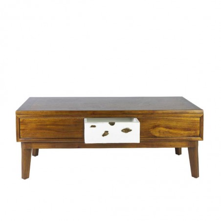 Mesa de centro elevable estilo nórdico vintage 115x60x45-65h