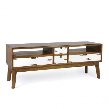 Mueble televisión de estilo nórdico vintage 140x40x50h