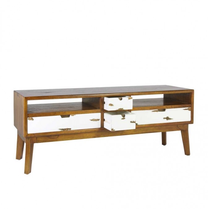 Mueble televisión de estilo nórdico vintage 140x40x50h