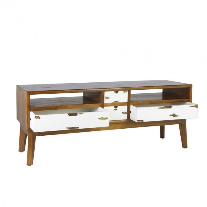 Mueble televisión de estilo nórdico vintage 140x40x50h