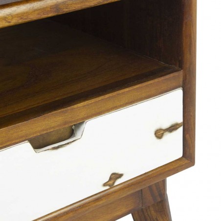 Mesita de noche estilo nórdico vintage 45x40x55h