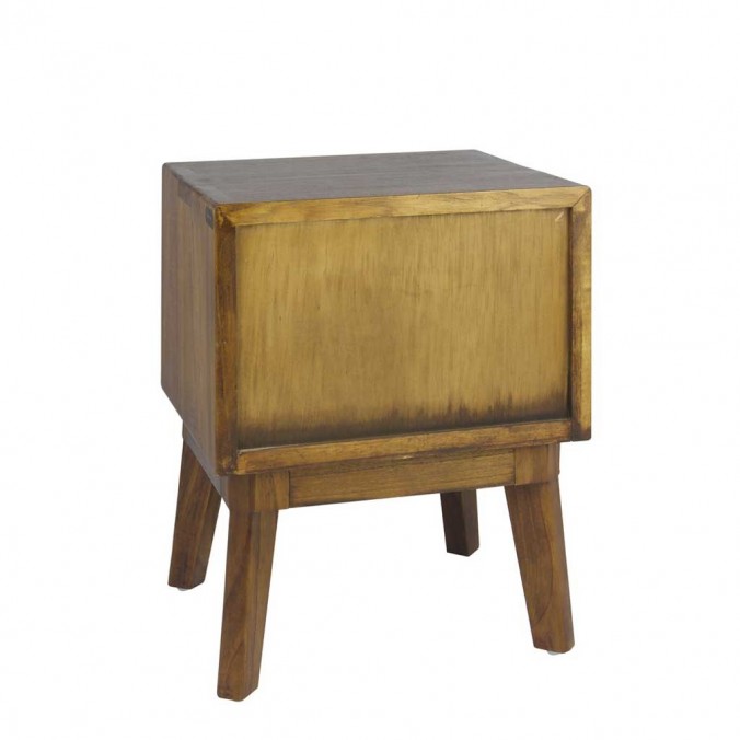 Mesita de noche estilo nórdico vintage 45x40x55h