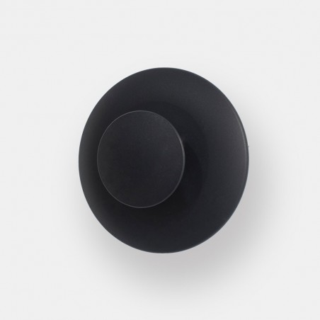 Mini percha de pared negro con luz LED