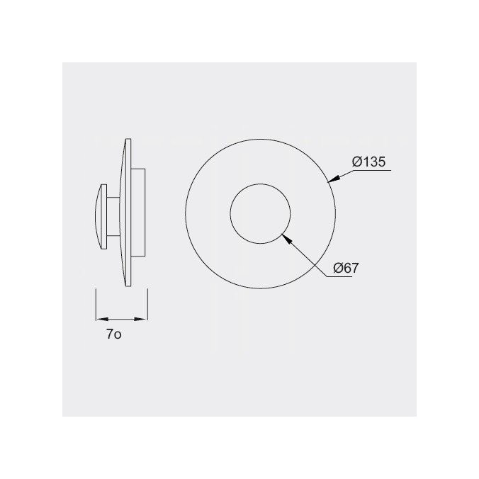 Mini percha de pared negro con luz LED