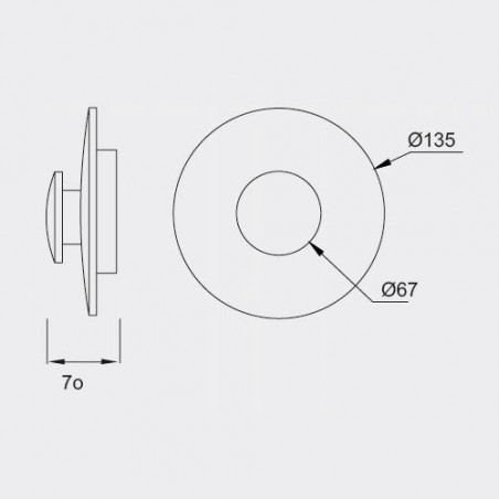 Mini percha de pared blanco con luz LED