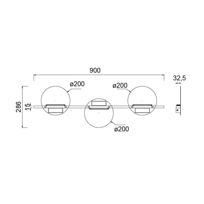 Aplique de pared negro 3 luces LED Aplique de pared negro 3 luces LED