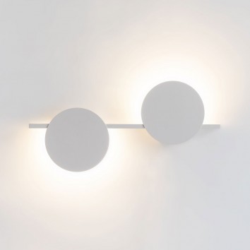 Aplique de pared diseño blanco 2 luces LED