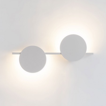 Aplique de pared diseño blanco 2 luces LED