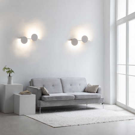 Aplique de pared diseño blanco 2 luces LED