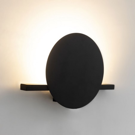 Aplique de pared diseño negro 1 luz LED