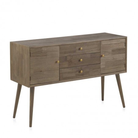 Aparador estilo Mid Century 120x40x80h chapado abeto