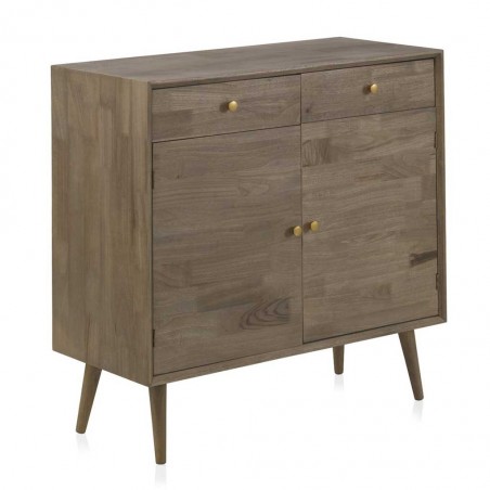 Aparador estilo Mid Century 90x40x90h chapado abeto