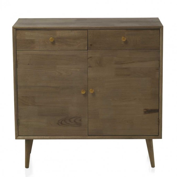 Aparador estilo Mid Century 90x40x90h chapado abeto