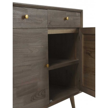 Aparador estilo Mid Century 90x40x90h chapado abeto